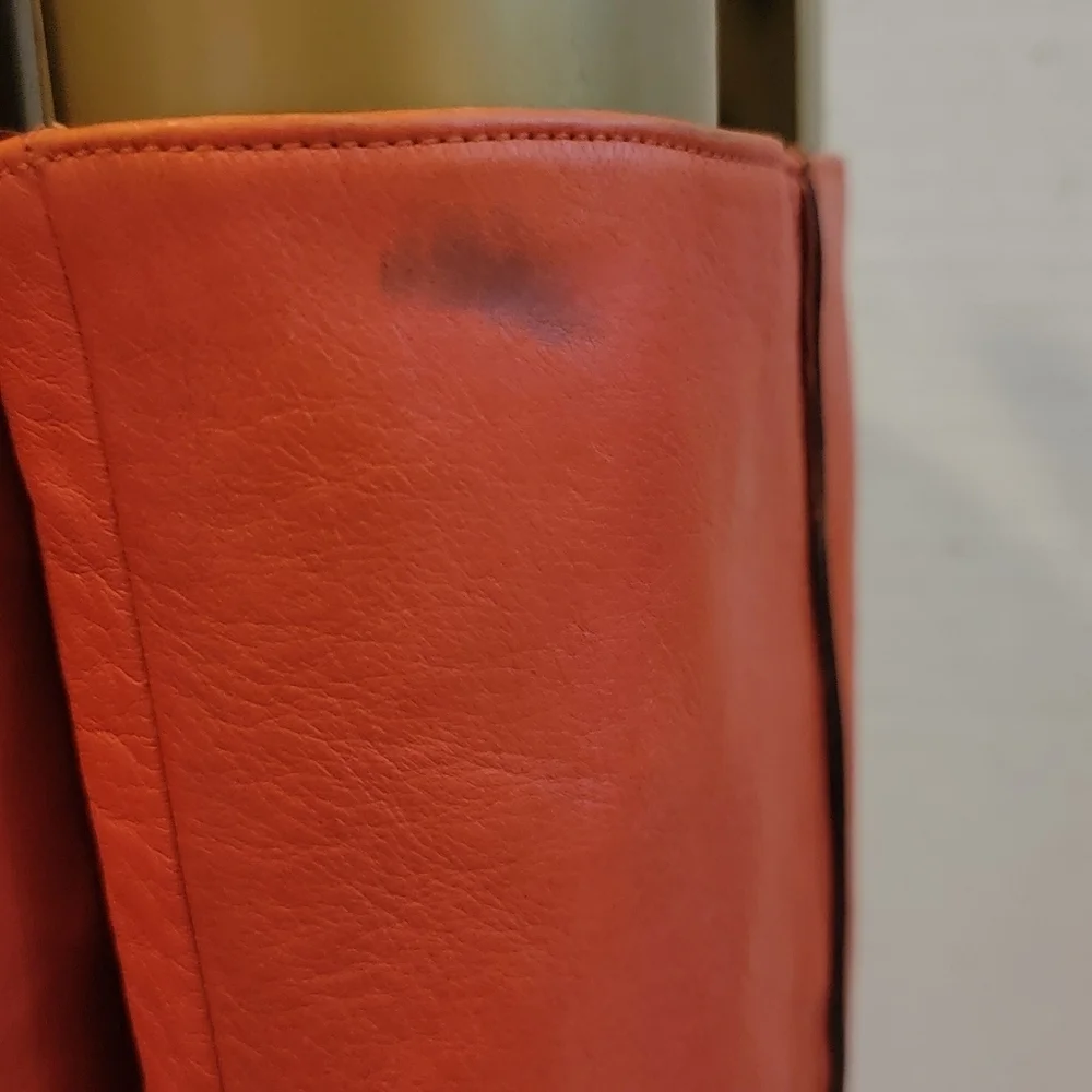 HISPANITAS SOFT RED LEATHER MID CALF BOOTS (sz US 7 or Euro‎ 38)